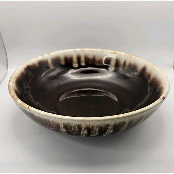 Pfaltzgraff Gourmet Brown Drip Pottery Large 10" Serving Bowl Vintage - Picture 3 of 8